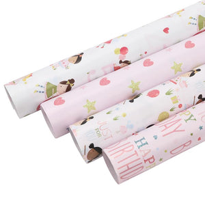 Birthday Girl "Numbers" Wrapping Paper Sheets