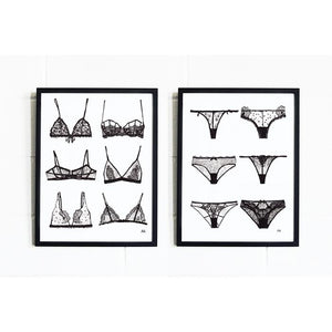 Lingerie Bra & Panty Print Set