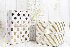 Elegant Stripes/Stars/Dots Wrapping Papers