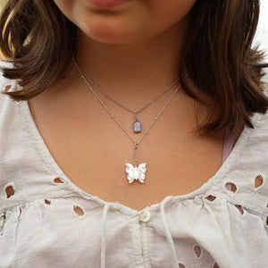 Indra Butterfly Necklace - Mother of Pearl