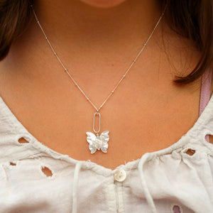 Indra Butterfly Necklace - Mother of Pearl