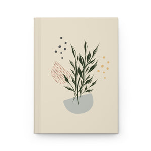 Meraki Paper - Branches in Bowl in Ecru Hardcover Journal - Front View