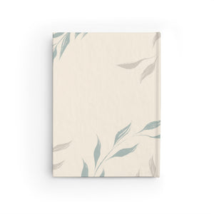 Meraki Paper - Ecru Windy Leaves Blank Journal - Back View