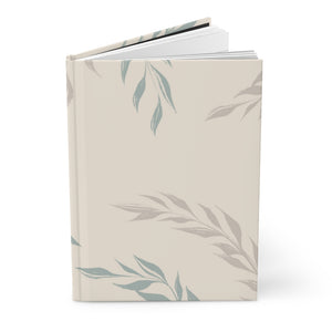 Meraki Paper - Ecru Windy Leaves Hardcover Journal - Standing Up