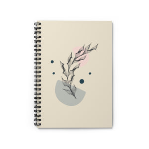 Meraki Paper - Half Moon Leaves Spiral Notebook - Front View