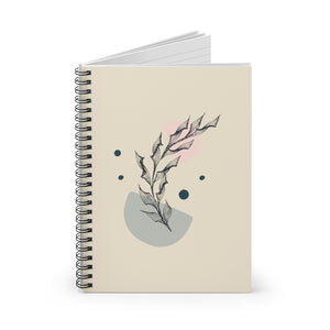 Meraki Paper - Half Moon Leaves Spiral Notebook - Standing Up