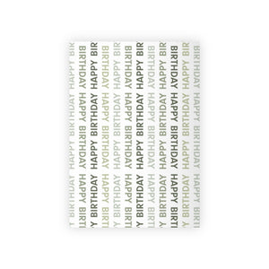 Meraki Paper - Happy Birthday Wrapping Paper Roll - Green - 28x39