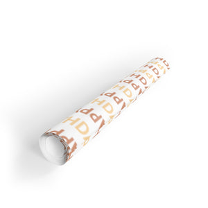 Meraki Paper - Happy Birthday Wrapping Paper Roll - Orange - Complete Roll