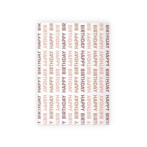 Meraki Paper - Happy Birthday Wrapping Paper Roll - Red & Pink - 28x39