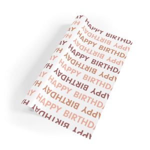 Meraki Paper - Happy Birthday Wrapping Paper Roll - Red & Pink - Rolled Out