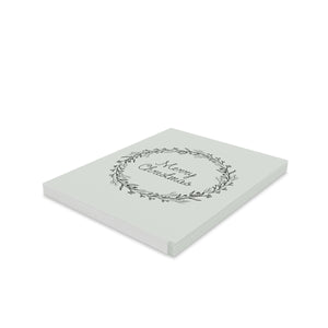 Meraki Paper - Holiday Greeting Cards - Black Merry Christmas Wreath - Pack of 16