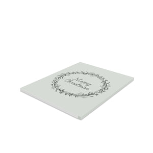 Meraki Paper - Holiday Greeting Cards - Black Merry Christmas Wreath - Pack of 8