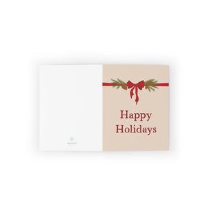 Meraki Paper - Holiday Greeting Cards - Christmas Bow - Flat View