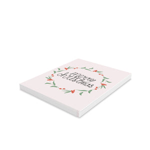 Meraki Paper - Holiday Greeting Cards - Colorful Merry Christmas Wreath - Pack of 16