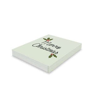 Meraki Paper - Holiday Greeting Cards - Holly Merry Christmas - Pack of 24