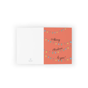 Meraki Paper - Holiday Greeting Cards - Merry Christmas Lights - Flat View