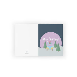 Meraki Paper - Holiday Greeting Cards - Merry Christmas Nighttime - Flat View