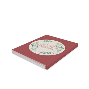 Meraki Paper - Holiday Greeting Cards - Merry Christmas Wreath - Pack of 16