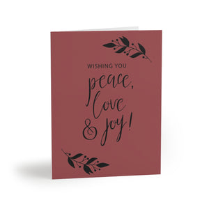 Meraki Paper - Holiday Greeting Cards - Peace, Love & Joy - Front View