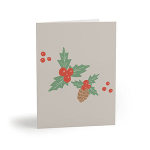 Meraki Paper - Holiday Greeting Cards - Pinecones - Front View