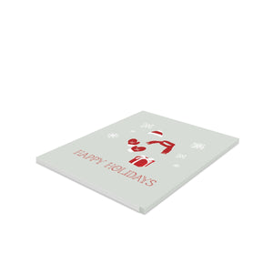 Meraki Paper - Holiday Greeting Cards - Red Happy Holidays - Pack of 8