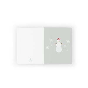 Meraki Paper - Holiday Greeting Cards - Snowman & Snowflakes - Flat View