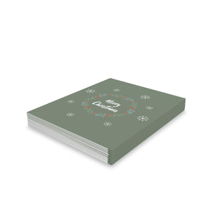 Meraki Paper - Holiday Greeting Cards - Wreath & Snowflakes - Pack of 24