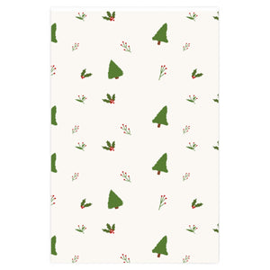 Meraki Paper - Holiday Wrapping Paper - Evergreen Trees - 23x36