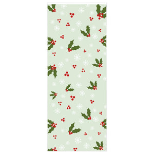 Meraki Paper - Holiday Wrapping Paper - Holly & Snowflakes - 24x60