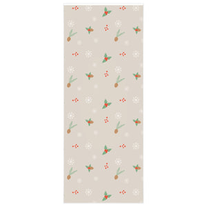 Meraki Paper - Holiday Wrapping Paper - Pinecones & Snowflakes - 24x60