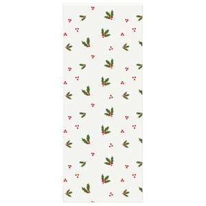 Meraki Paper - Holiday Wrapping Paper - Red & Green Holly - 24x60