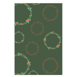 Meraki Paper - Holiday Wrapping Paper - Various Wreaths - 24x36