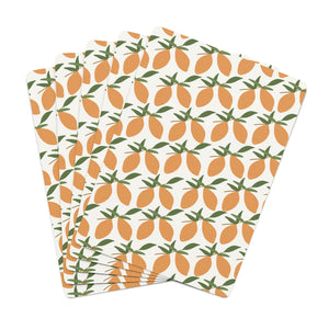 Meraki Paper - Poker Cards - Oranges - Back View