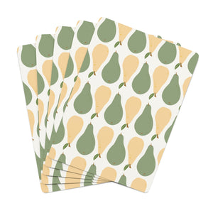 Meraki Paper - Poker Cards - Pears - Back View