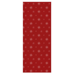 Meraki Paper - Red Holiday Wrapping Paper - Snowflakes - 24x60