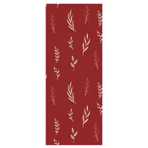 Meraki Paper - Red Holiday Wrapping Paper - White Garland - 24x60