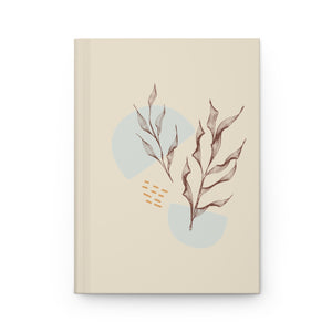 Meraki Paper - Saddle Leaves in Ecru Hardcover Journal - Front View