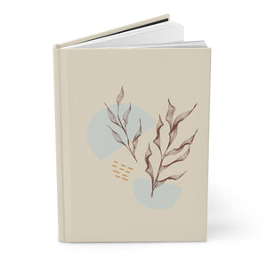 Meraki Paper - Saddle Leaves in Ecru Hardcover Journal - Standing Up