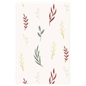 Meraki Paper - White Holiday Wrapping Paper - Colorful Garland - 24x36