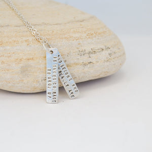 "It Takes Courage to Grow Up and Become Who You Really Are" - EE Cummings Quote Necklace