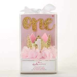 Gold Glitter 1st Birthday Décor Kit