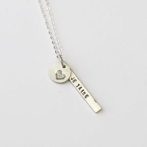 "Je t'aime," French for "I Love You" Necklace