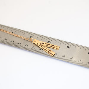 "There is no person in the world like you and I like you just the way you are" - Mister Rogers Quote Necklace