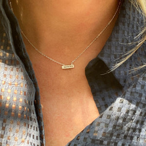 "Dissent" Ruth Bader Ginsburg Tiny Mantra Choker Necklace