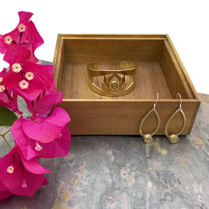 Lotus Leaf Bullet Earrings