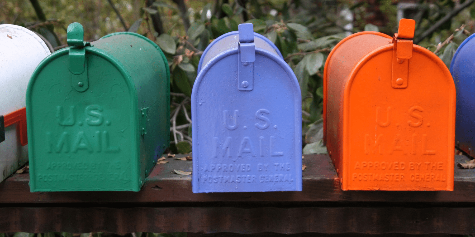 Colored Mailboxes
