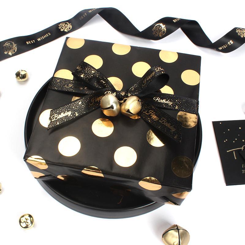 Metallic Foil &quot;Chevron/Dot/Geometric&quot; Wrapping Paper