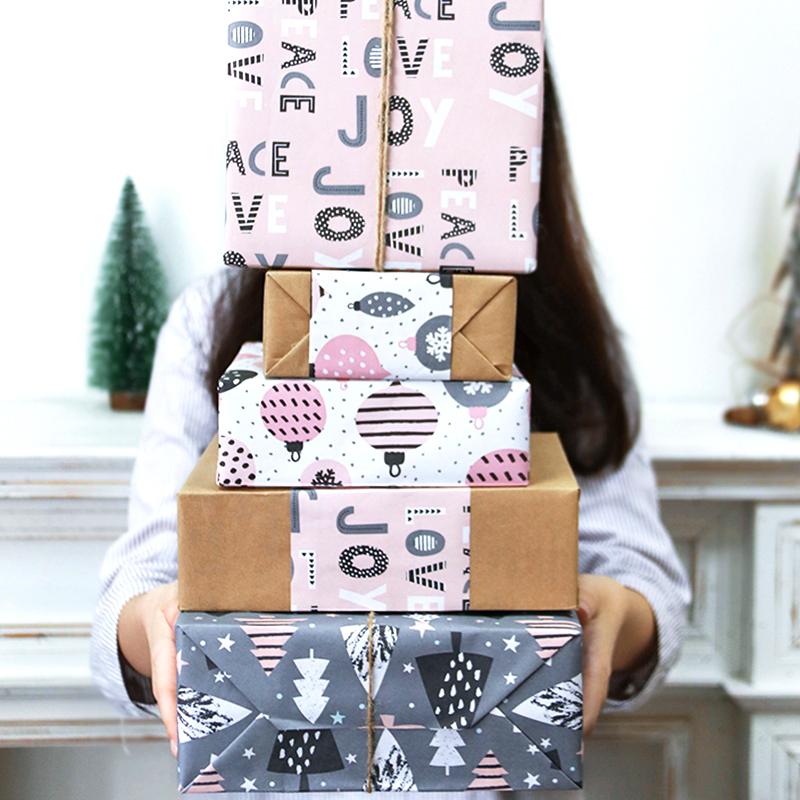 &quot;Modern Ornaments&quot; Wrapping Paper Sheets