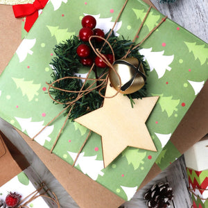 Christmas Chevron Kraft Wrapping Paper Sheets