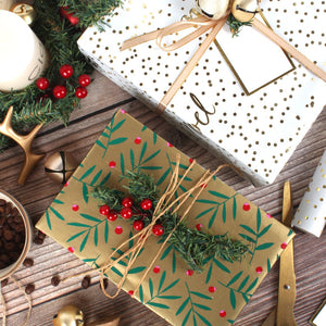 Mistletoe Wrapping Paper Sheets